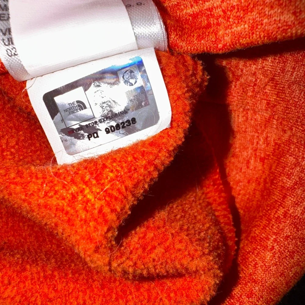 The North Face Mountain Athletics Hoodie Sweatshirt Orange Gray Size L